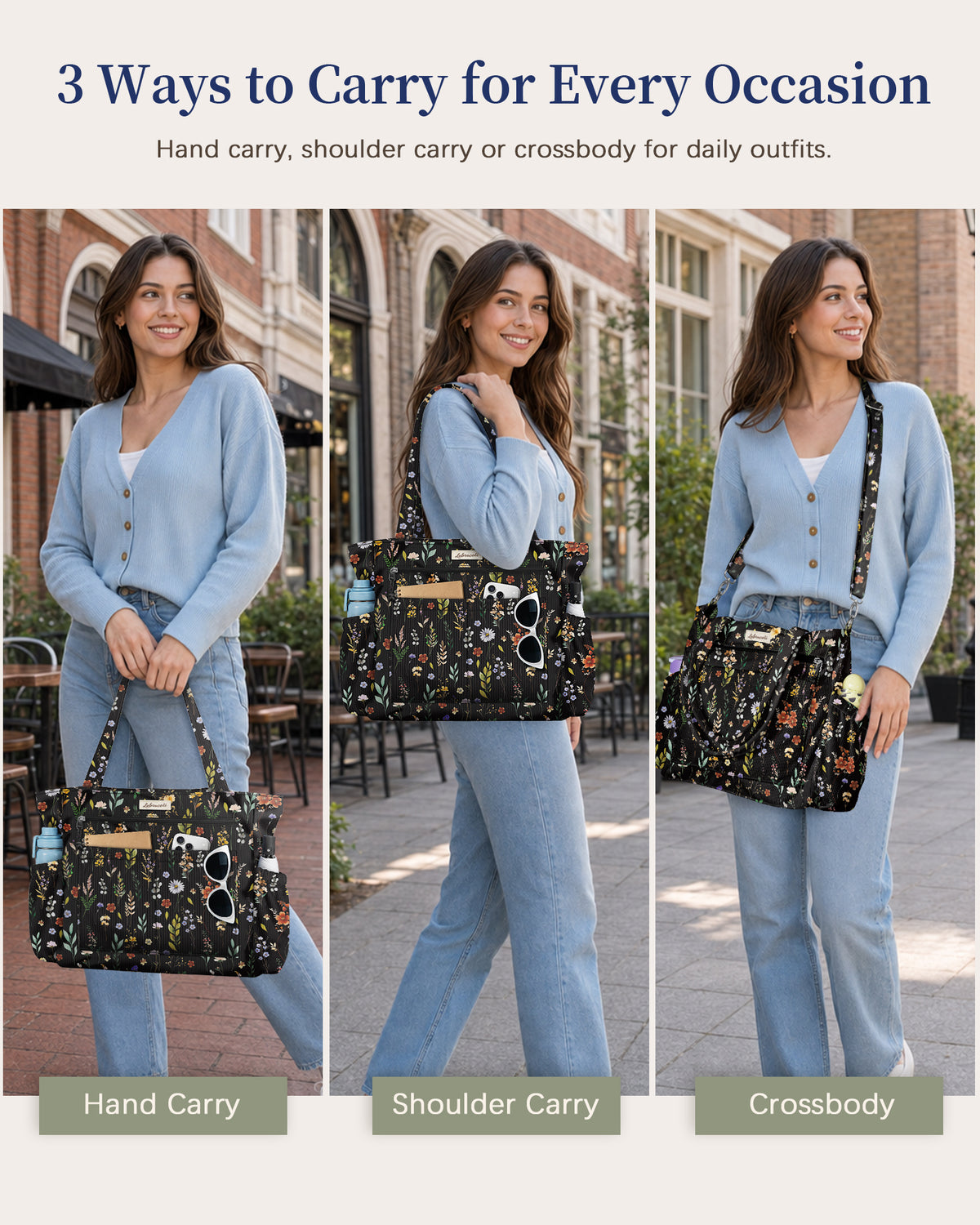 Retro Polka Dot Corduroy Tote Bag