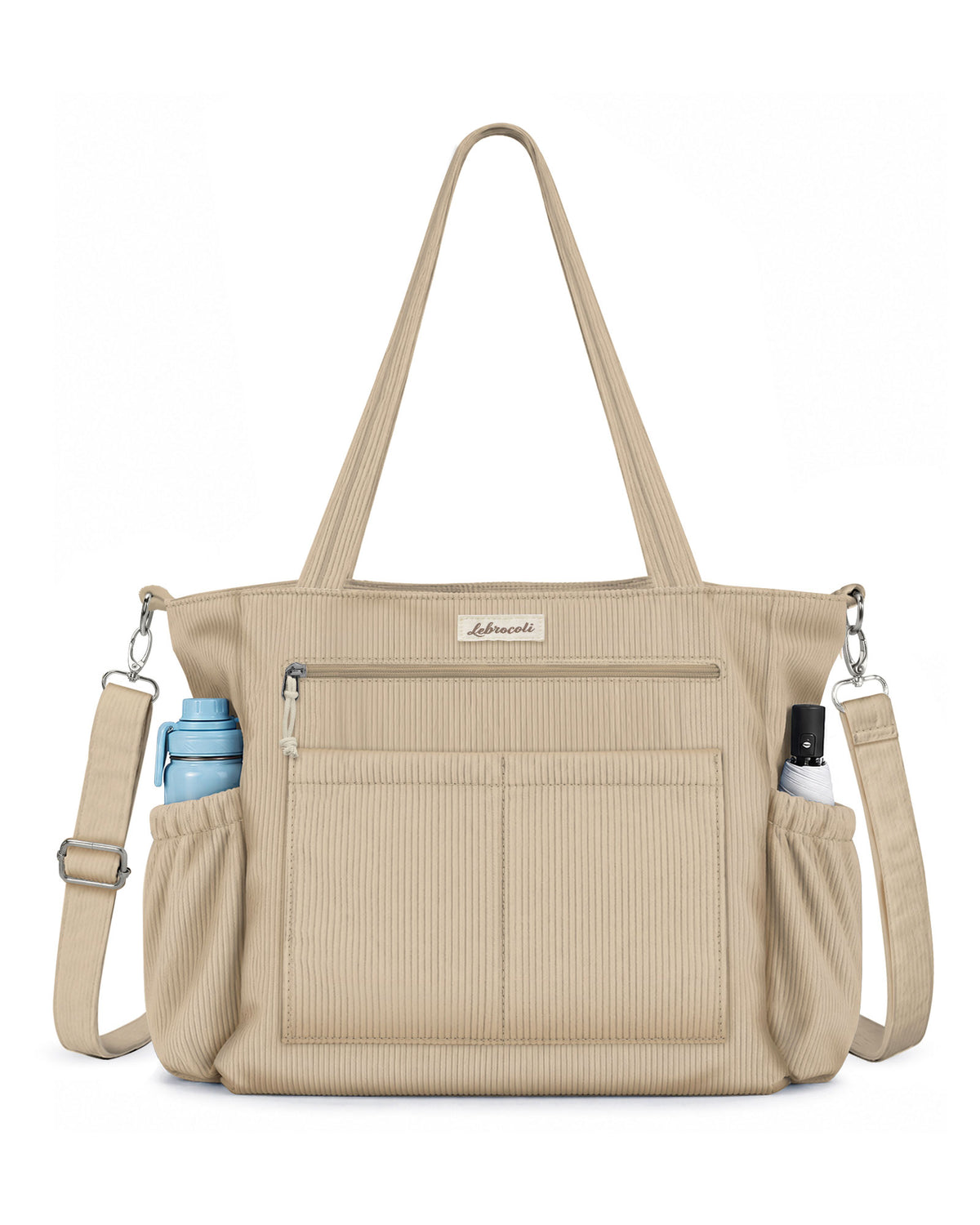 Khaki Corduroy Tote Bag