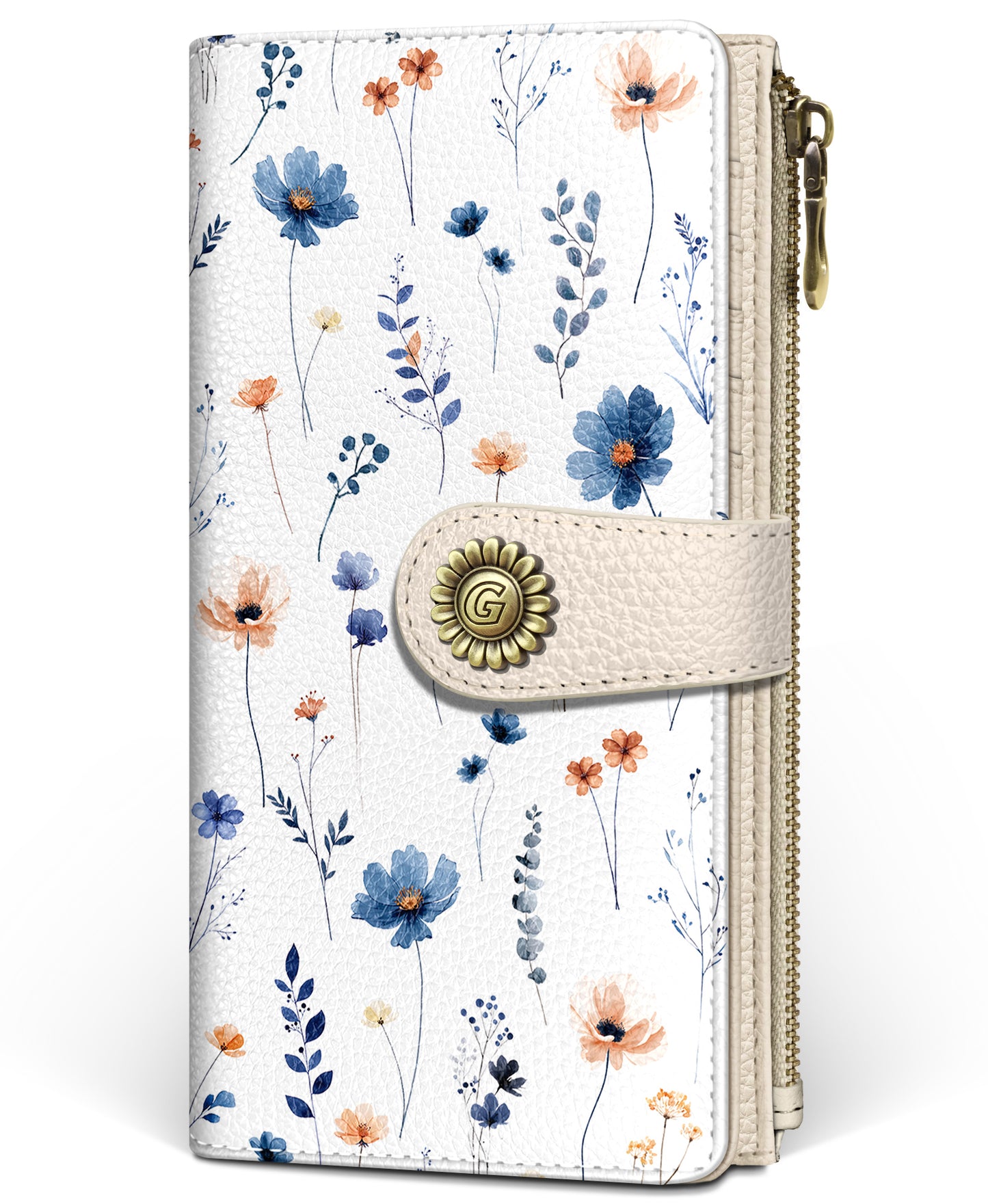 Women's RFID Bifold Wallet with Zipper Coin Pocket