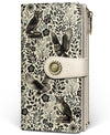Women's RFID Wallet - Owl Bifold Wallet with Zipper Coin Pocket