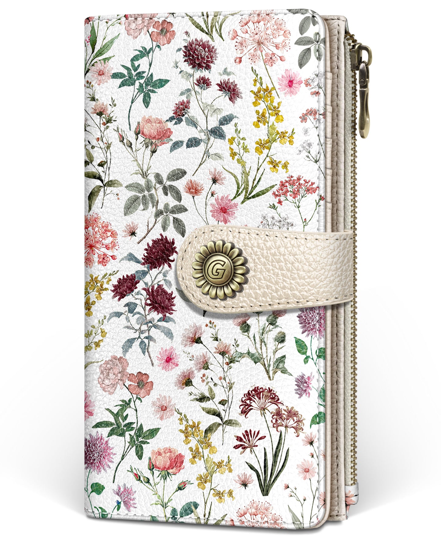 Women's RFID Bifold Wallet with Zipper Coin Pocket