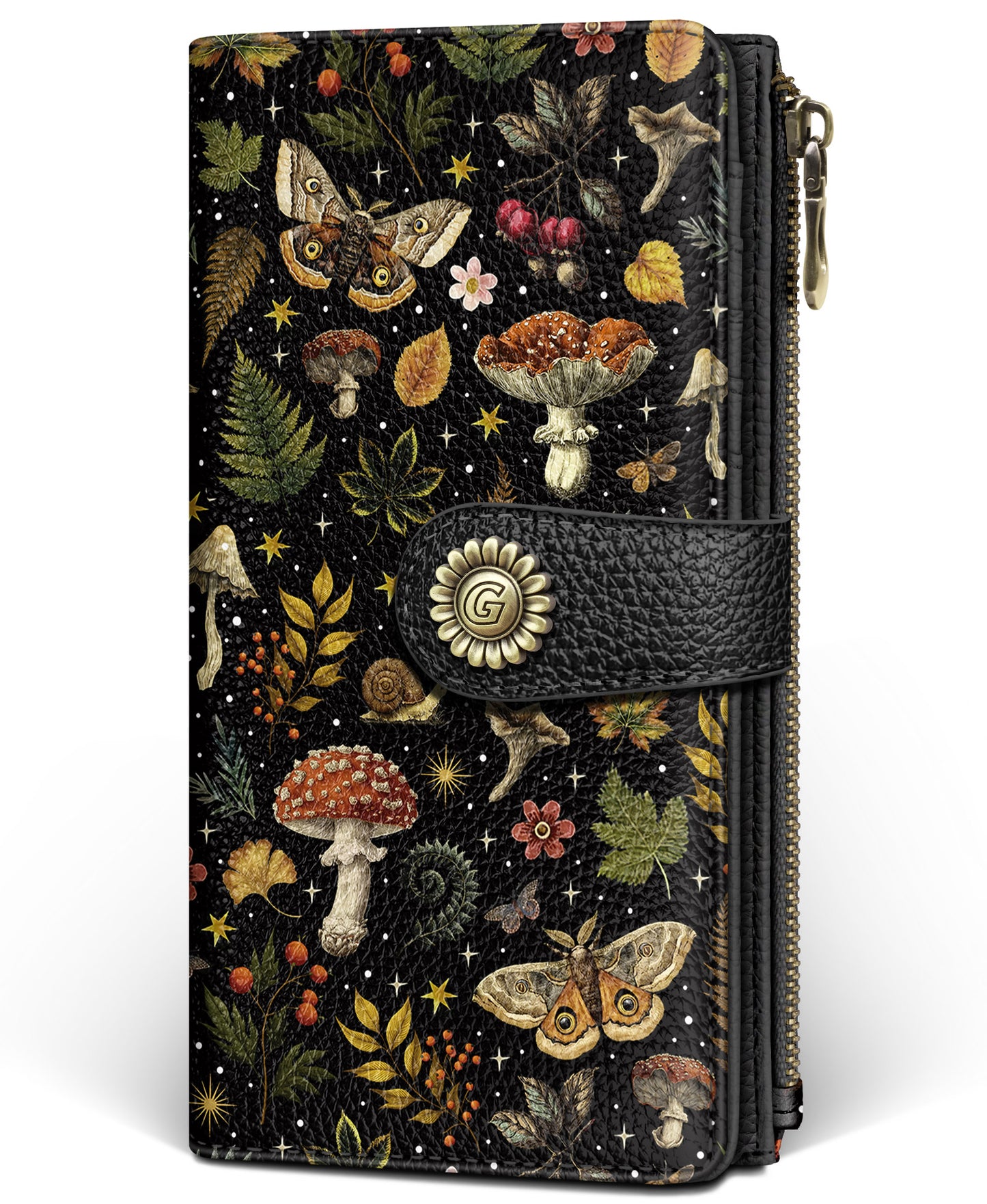 Women's RFID Bifold Wallet with Zipper Coin Pocket