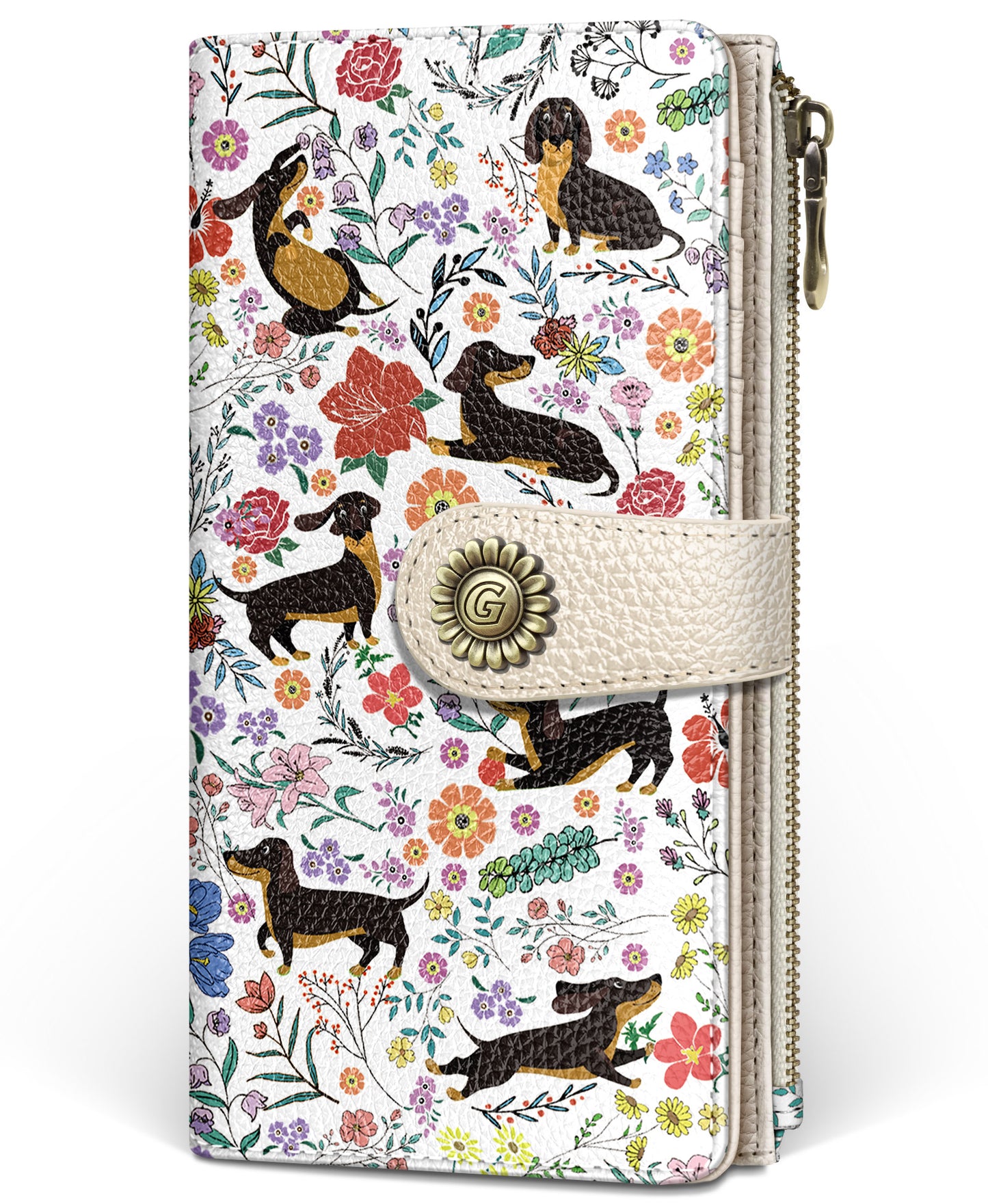 Women's RFID Bifold Wallet with Zipper Coin Pocket