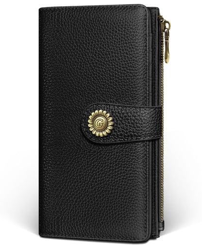 Women's RFID Bifold Wallet with Zipper Coin Pocket