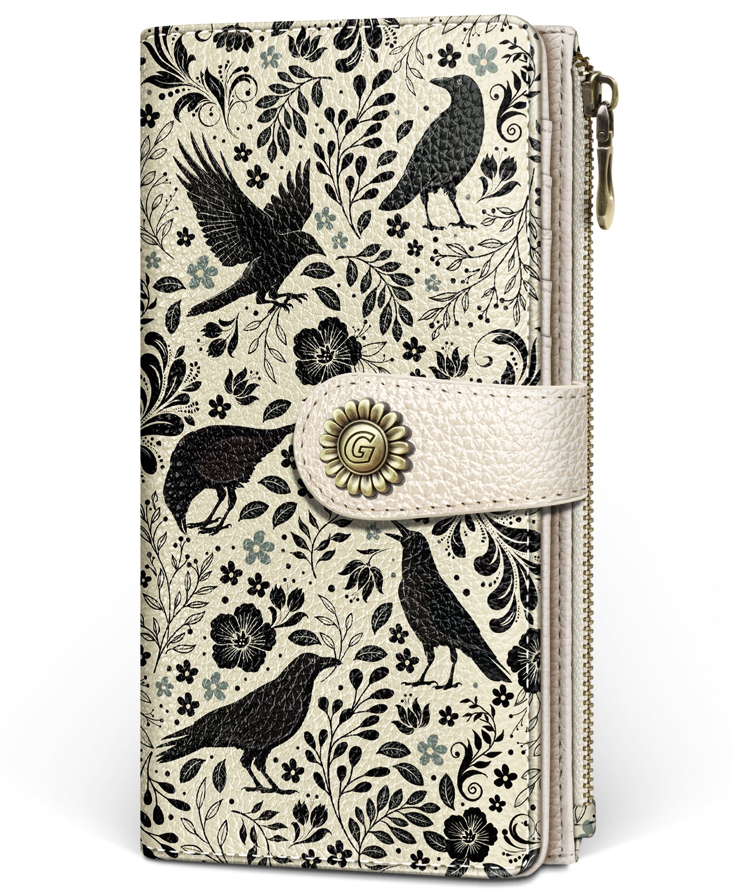 Women's RFID Bifold Wallet with Zipper Coin Pocket