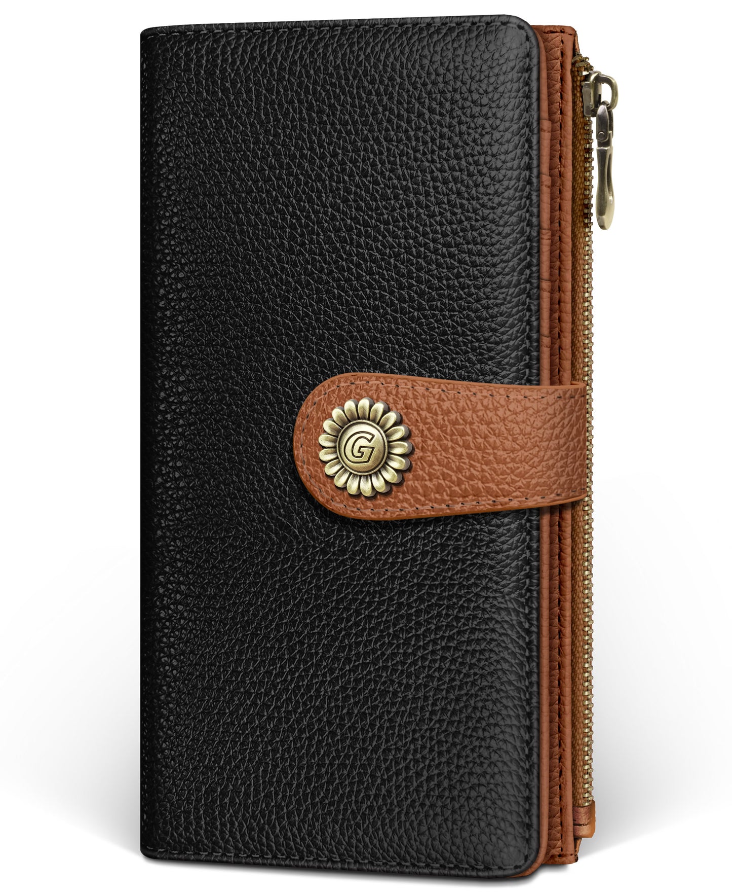 Women's RFID Bifold Wallet with Zipper Coin Pocket