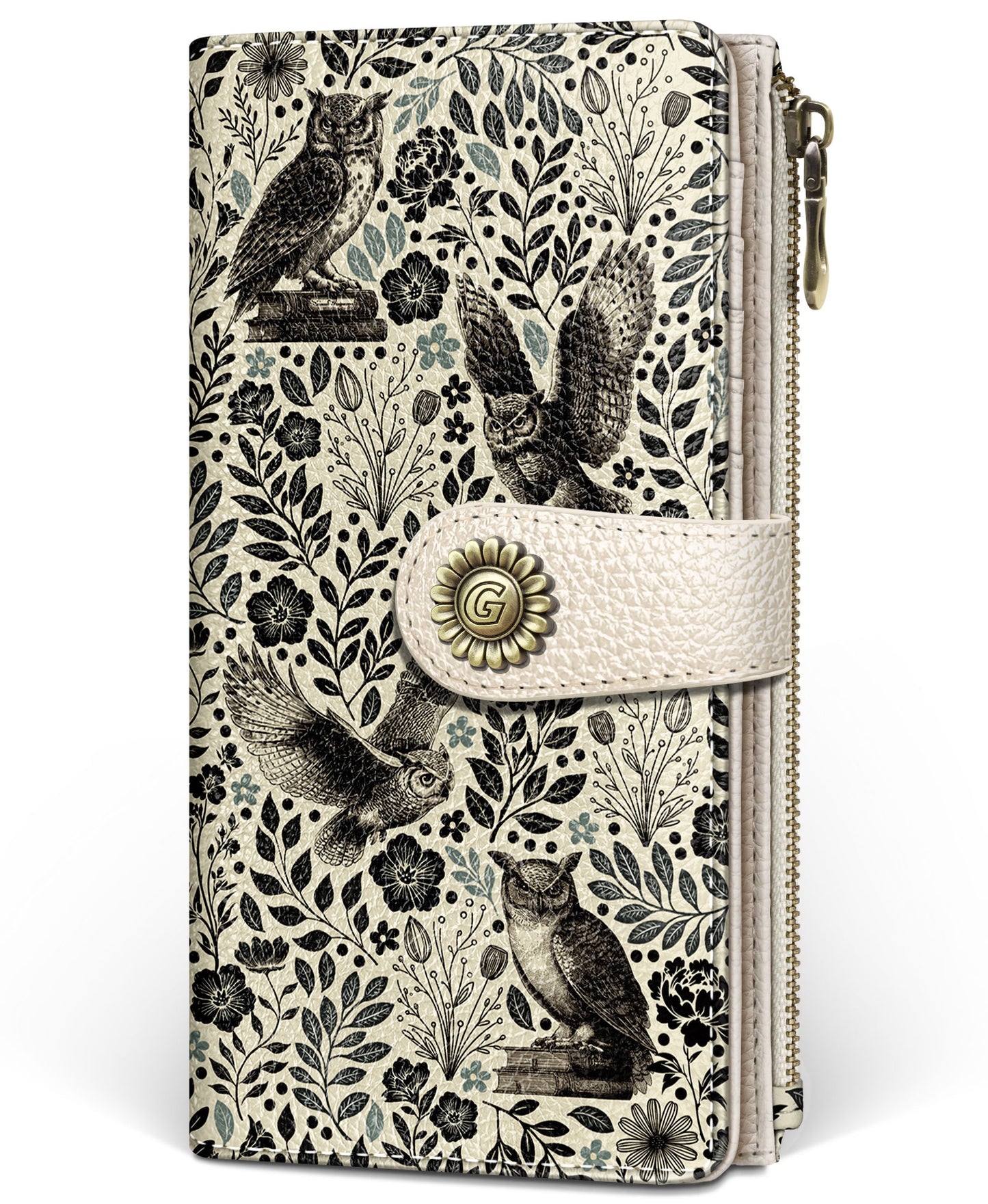Women's RFID Bifold Wallet with Zipper Coin Pocket