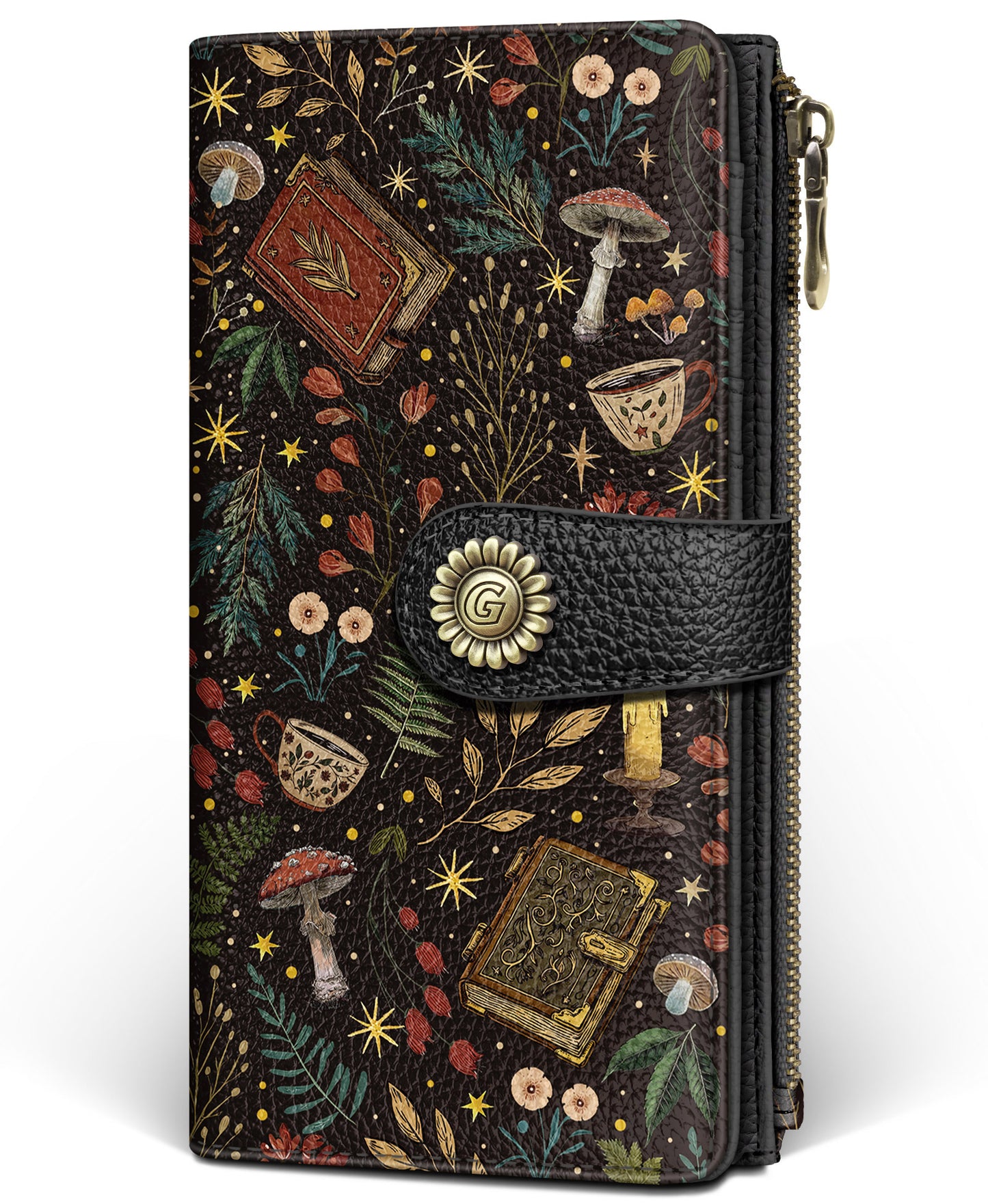 Women's RFID Bifold Wallet with Zipper Coin Pocket