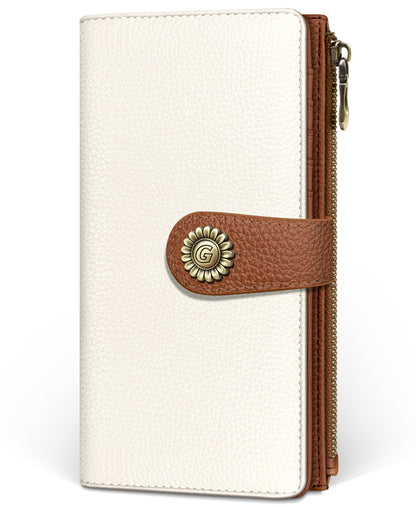 Women's RFID Bifold Wallet with Zipper Coin Pocket