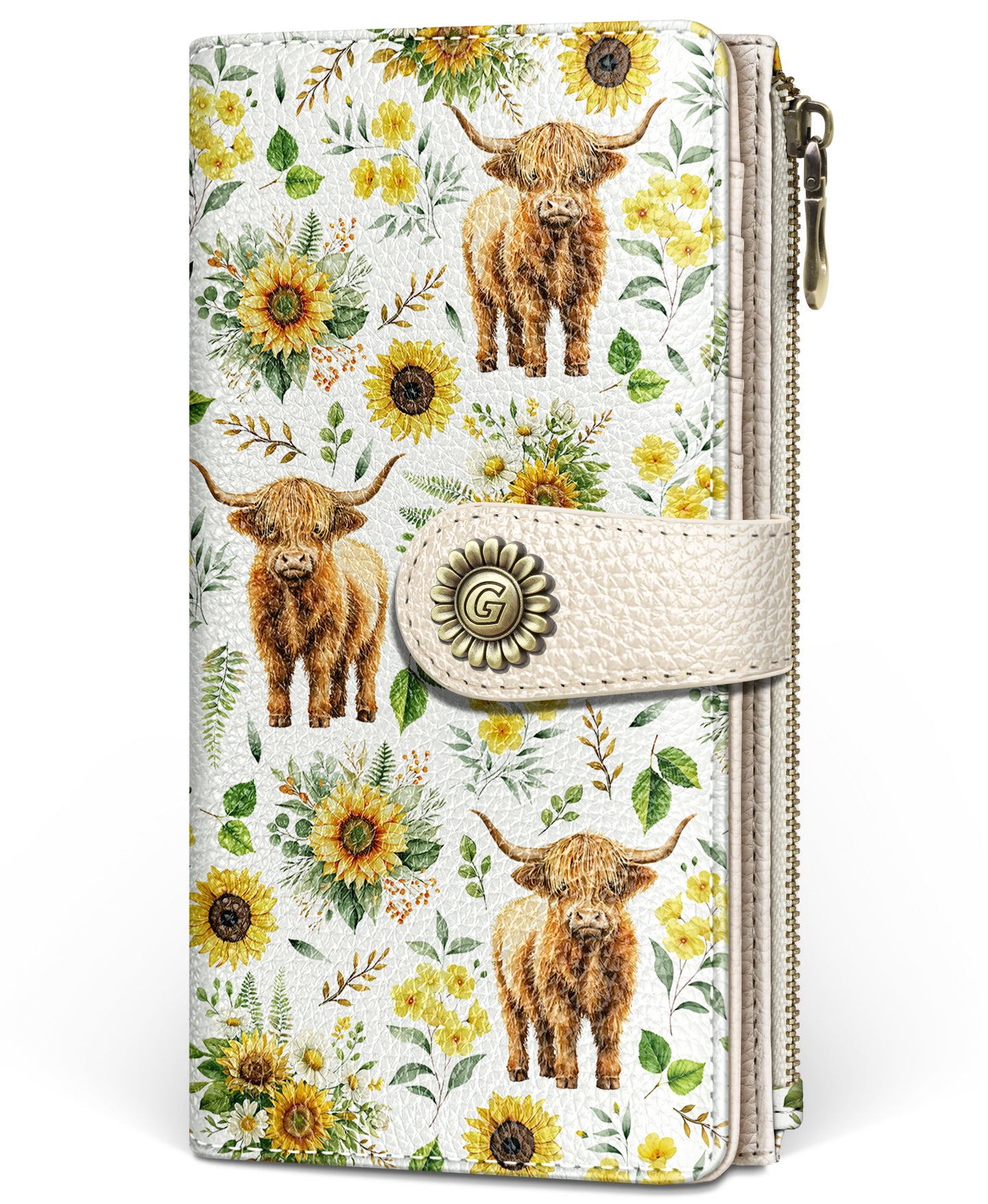Women's RFID Bifold Wallet with Zipper Coin Pocket