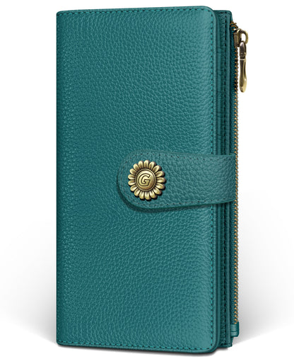 Women's RFID Bifold Wallet with Zipper Coin Pocket