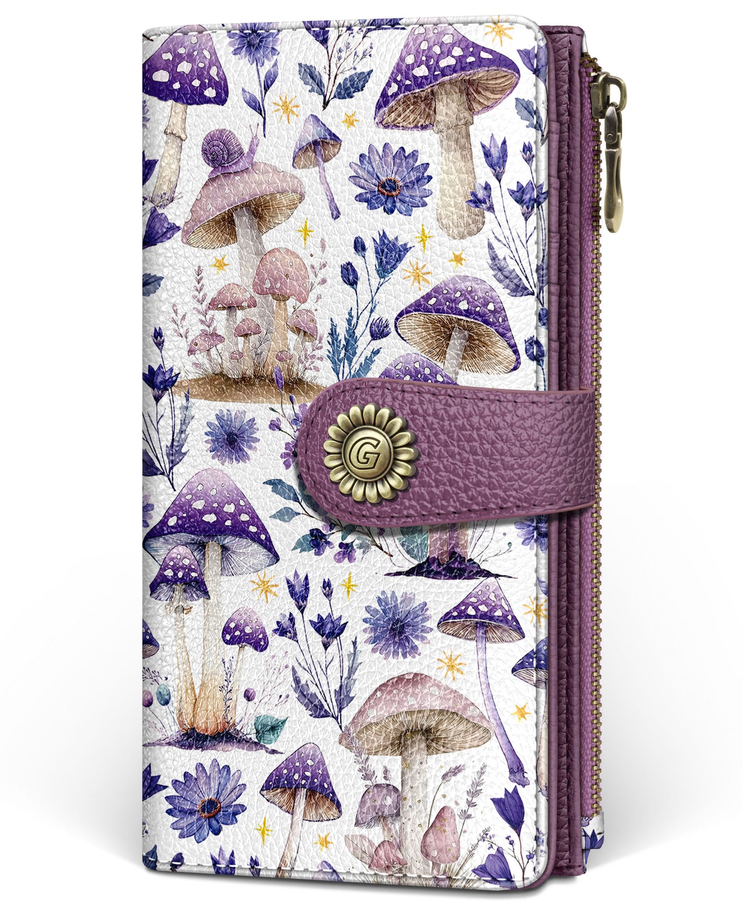 Women's RFID Bifold Wallet with Zipper Coin Pocket