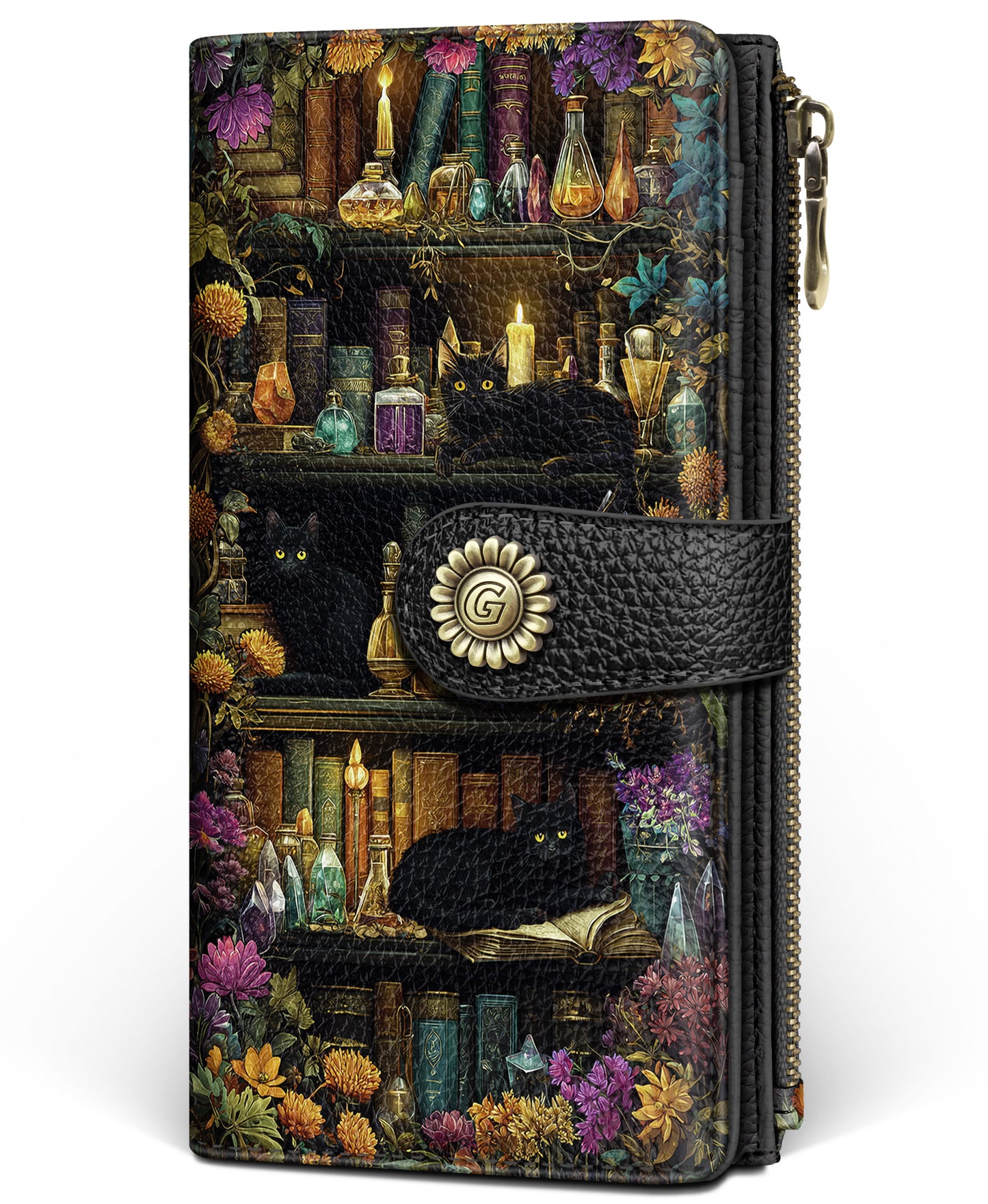 Women's RFID Bifold Wallet with Zipper Coin Pocket