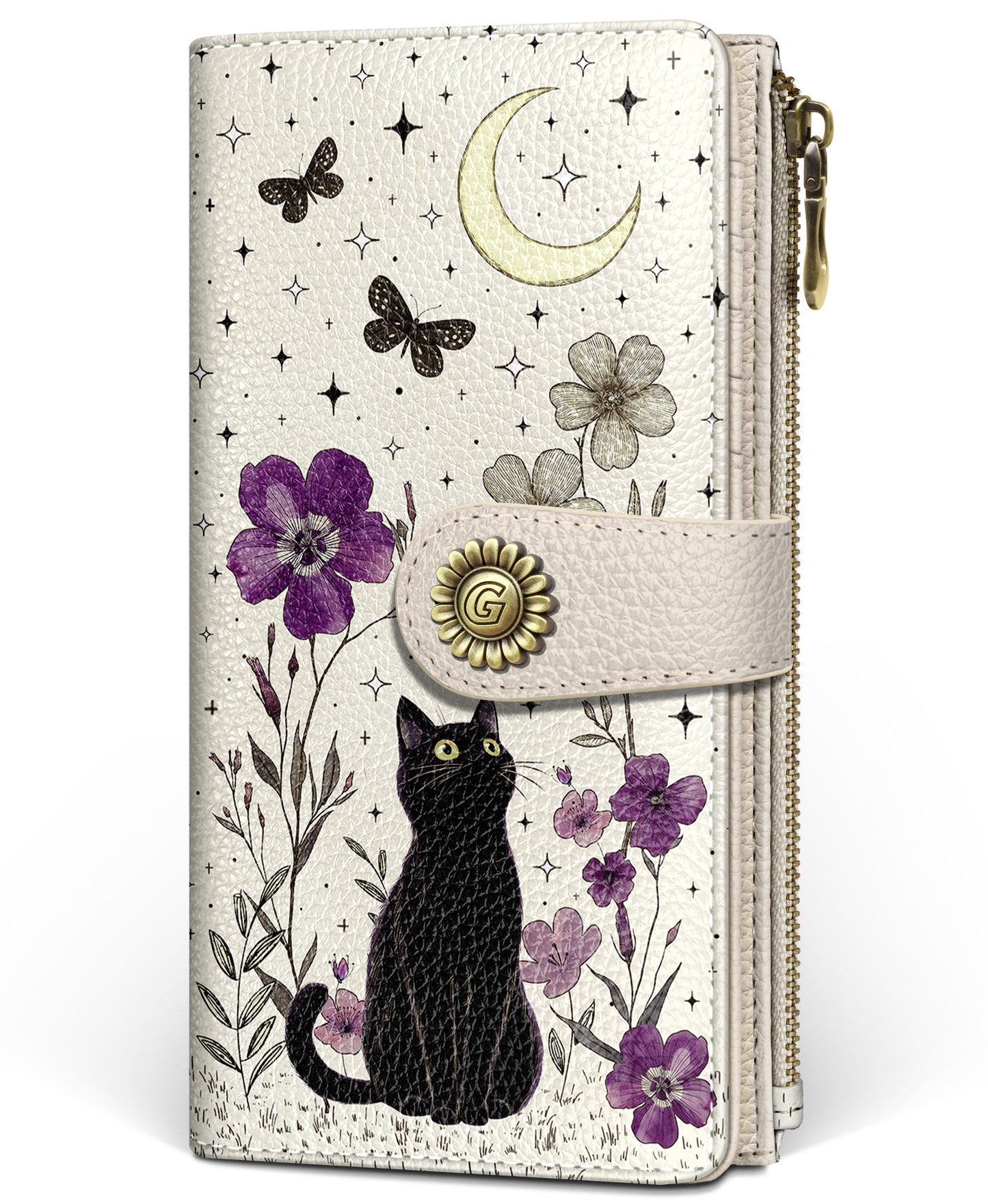 Women's RFID Bifold Wallet with Zipper Coin Pocket