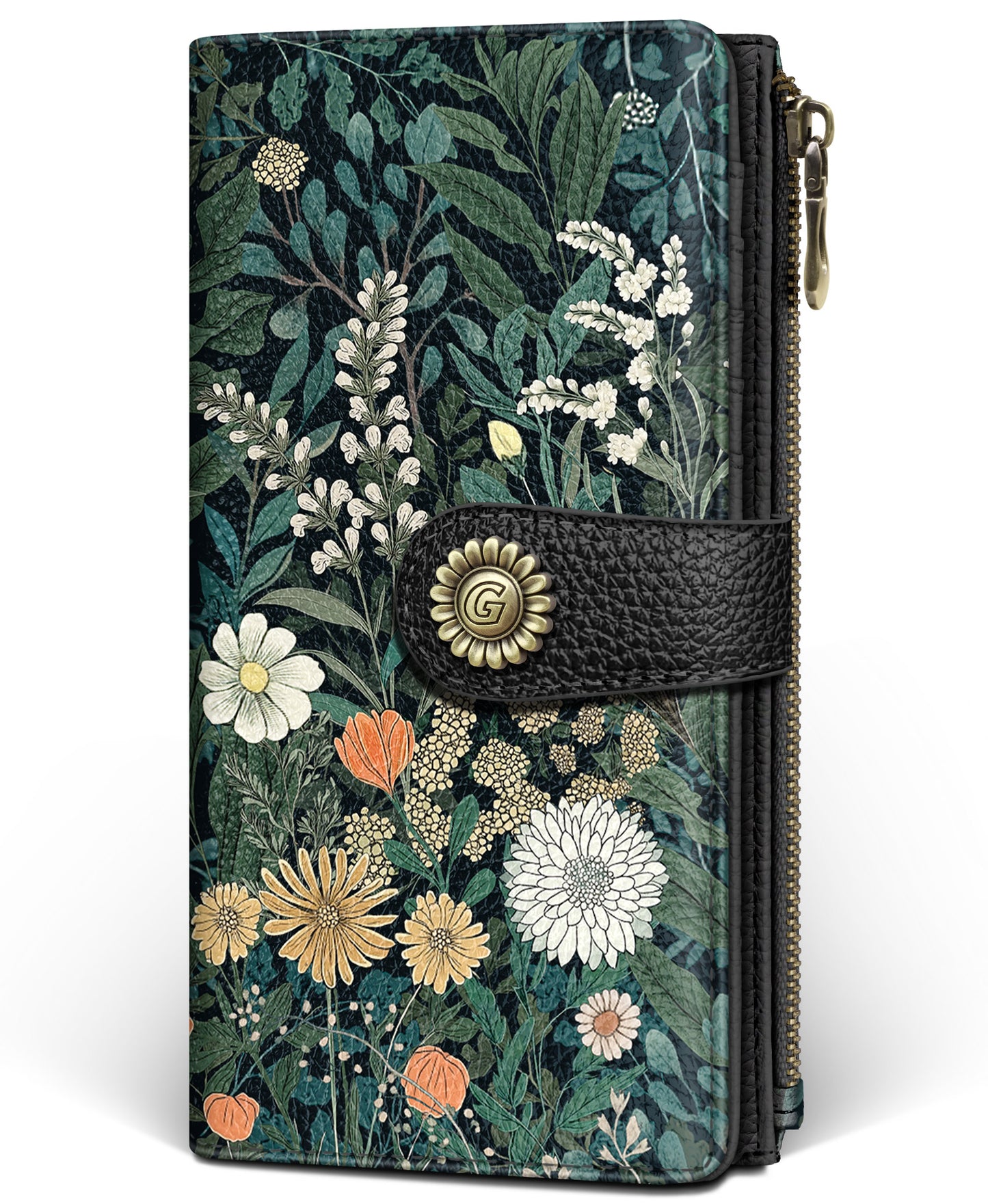 Women's RFID Bifold Wallet with Zipper Coin Pocket