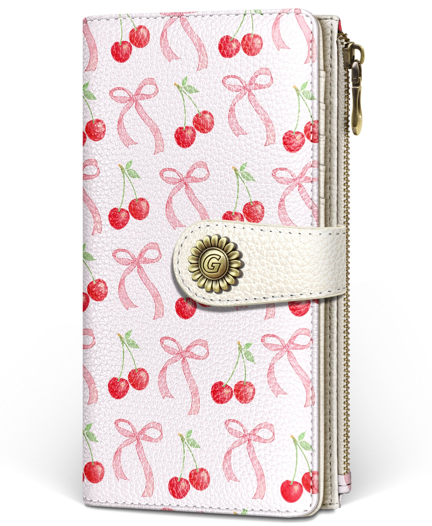 Women's RFID Bifold Wallet with Zipper Coin Pocket