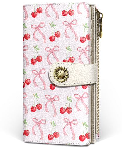 Women's RFID Bifold Wallet with Zipper Coin Pocket
