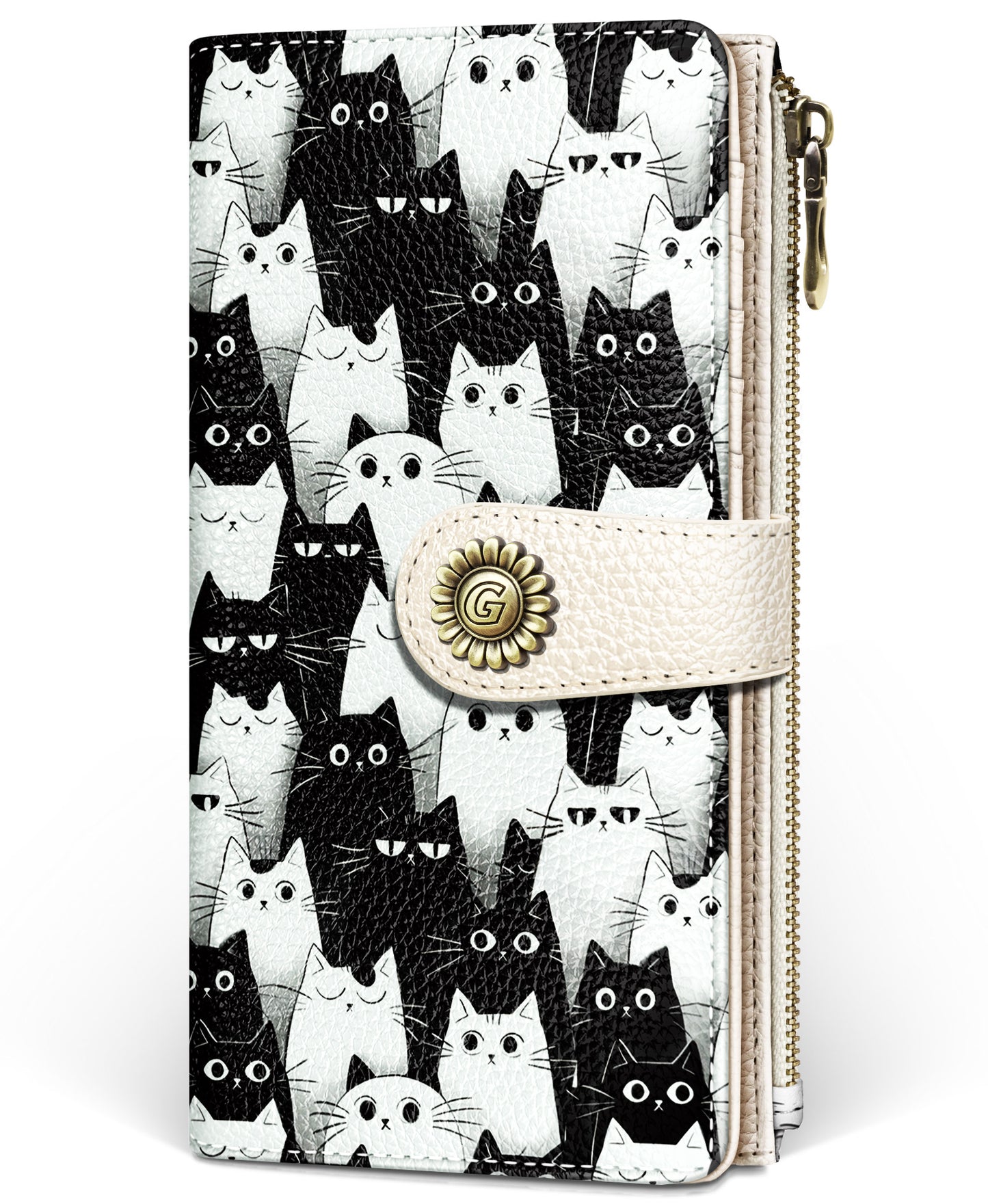 Women's RFID Bifold Wallet with Zipper Coin Pocket