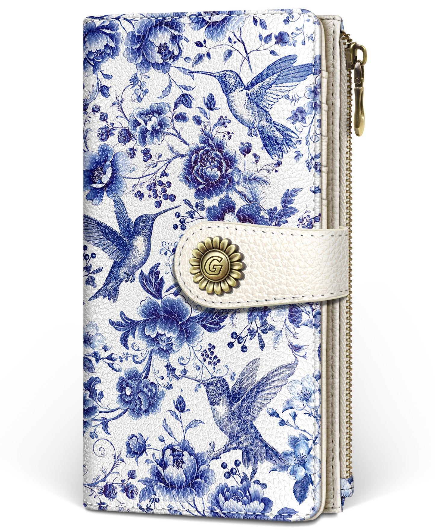 Women's RFID Bifold Wallet with Zipper Coin Pocket