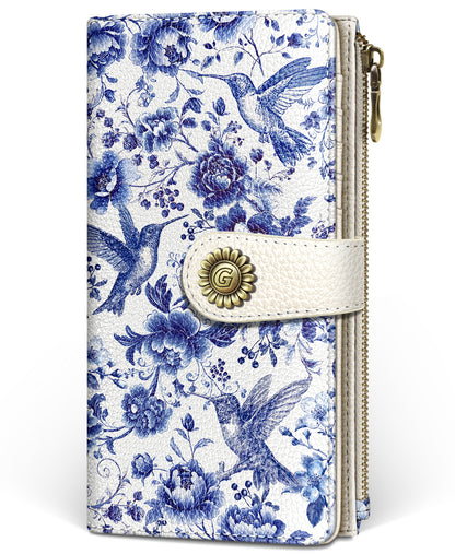 Women's RFID Bifold Wallet with Zipper Coin Pocket