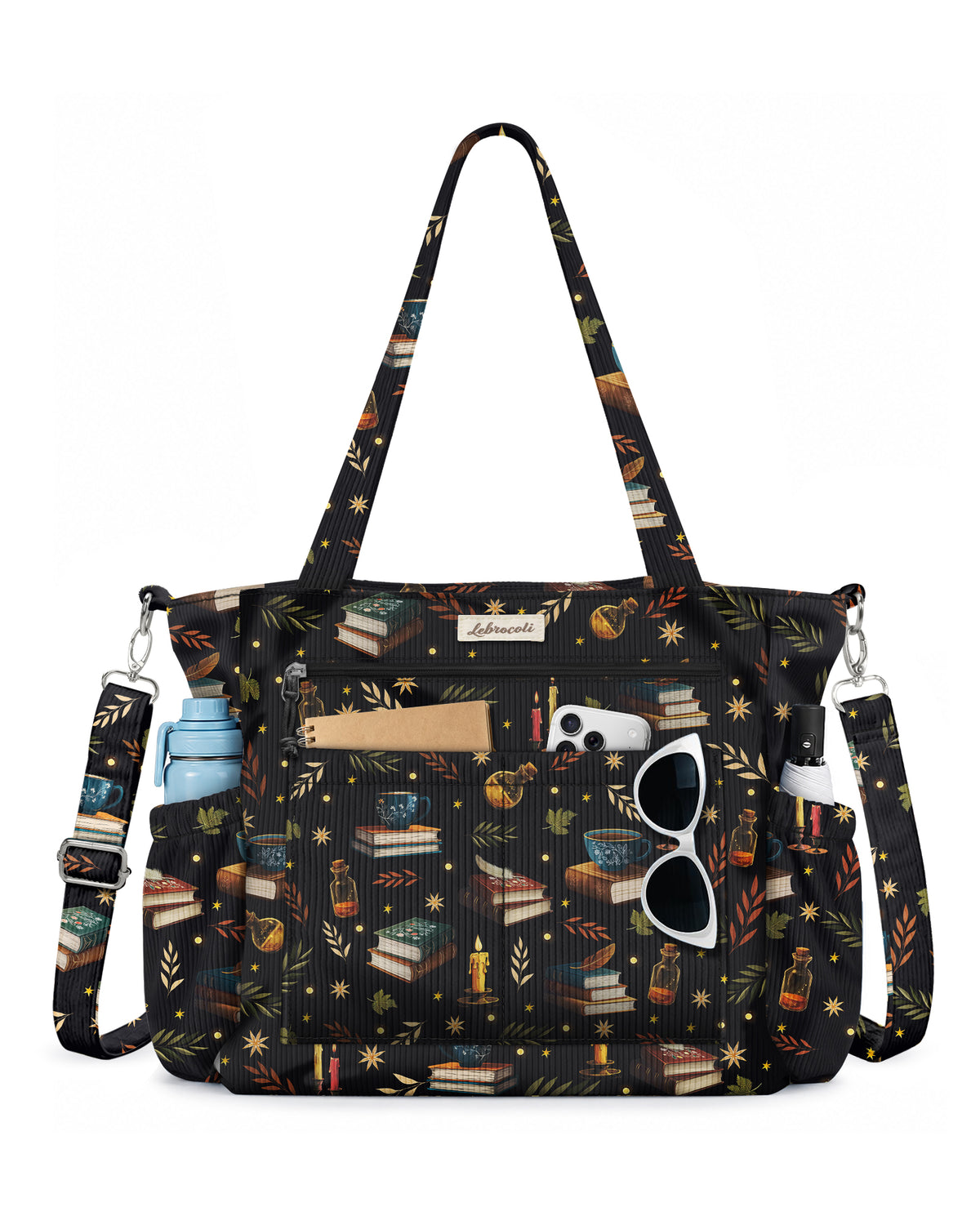 Magic Books Corduroy Tote Bag