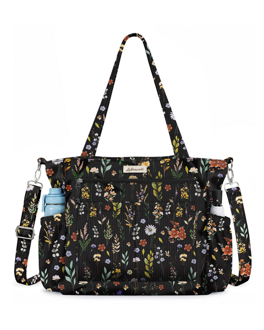 Retro Polka Dot Corduroy Tote Bag