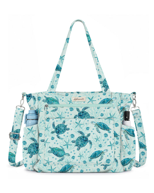 Sea Turtles Corduroy Tote Bag