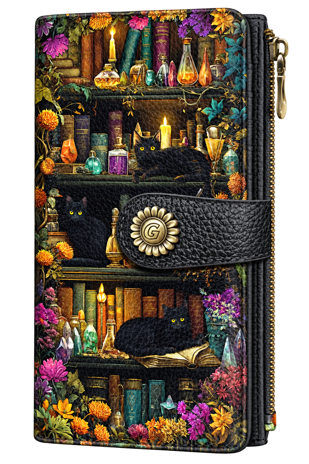 Women's RFID Bifold Wallet with Zipper Coin Pocket